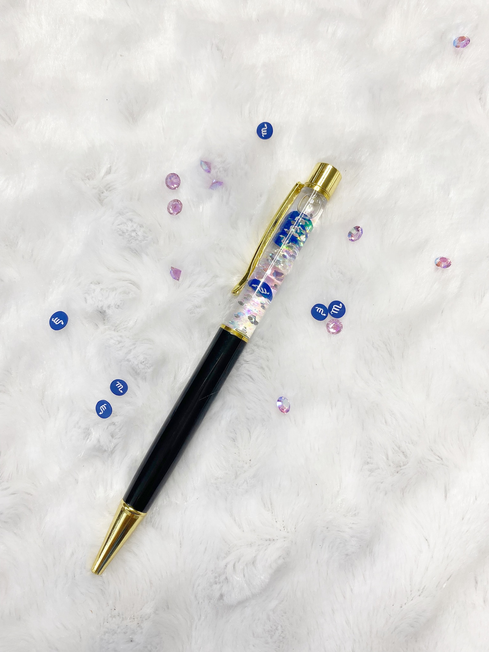 Scorpio Zodiac Pen floating glitter pens admin gifts gifts Etsy