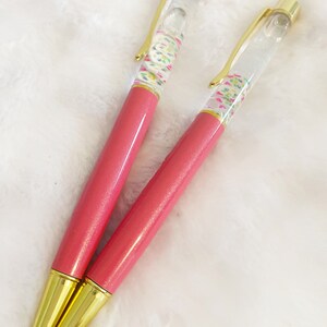 Glitter pen, floating glitter pens, gifts for her, planner pen, journal pen, stationery, kawaii cat