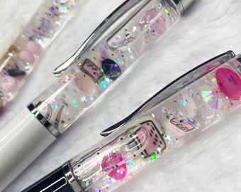 Floating Glitter Pen, Boba Tea Charm, Planner Pen