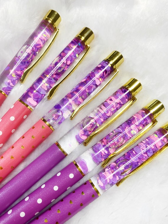 Floating Glitter Pens, Chesire, Gifts for Women, Planner Pen