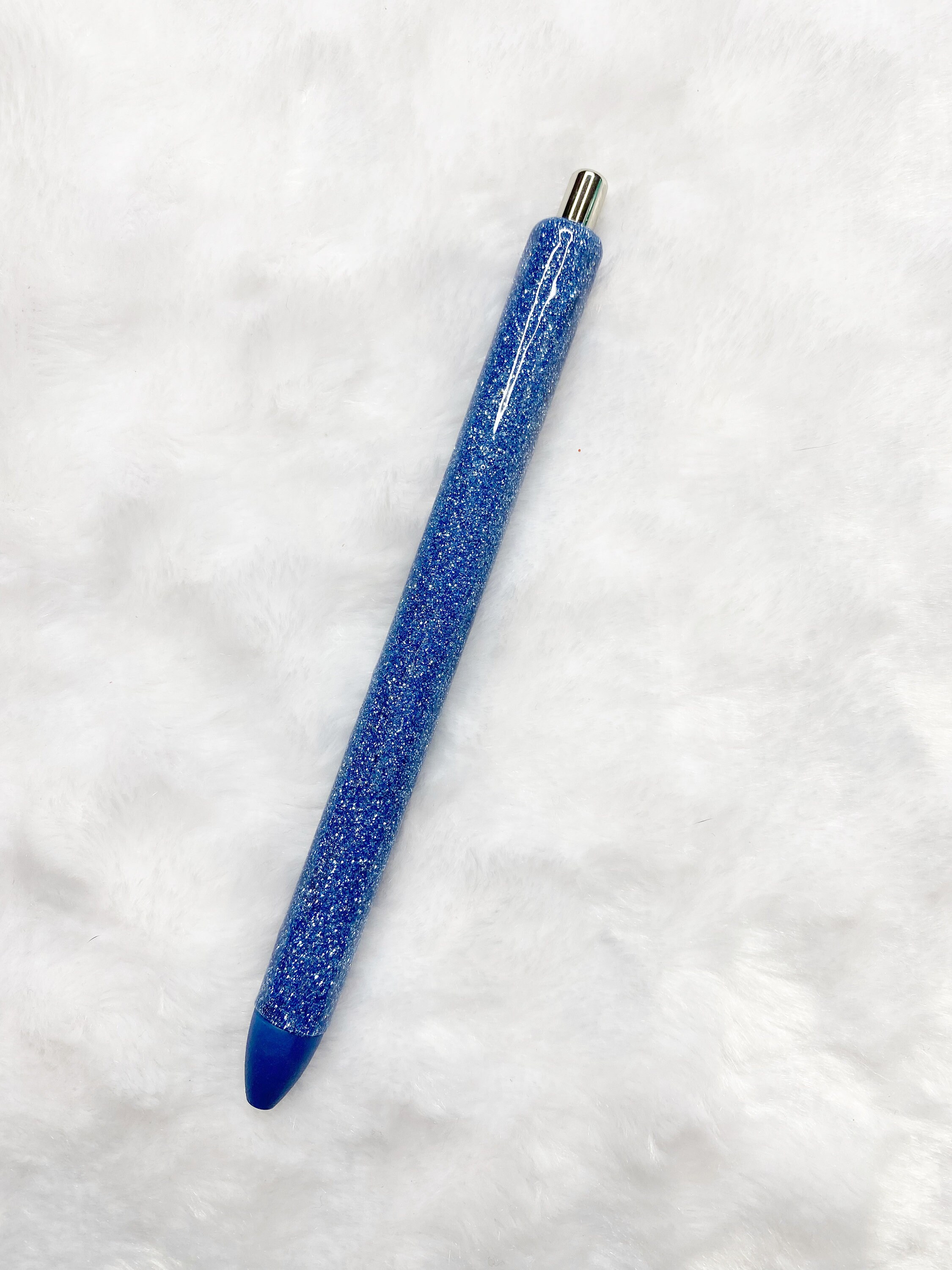 Click glitter pen, Cerulean blue gel pen, glitter pen, gifts for her,  functional gift, personalized pen, anytime gift