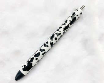 Glitter Gel Pens, Refillable Inkjoy Pens, Cow Print