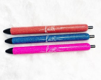 Glitter Gel Pens, Refillable Inkjoy Pen, Faith