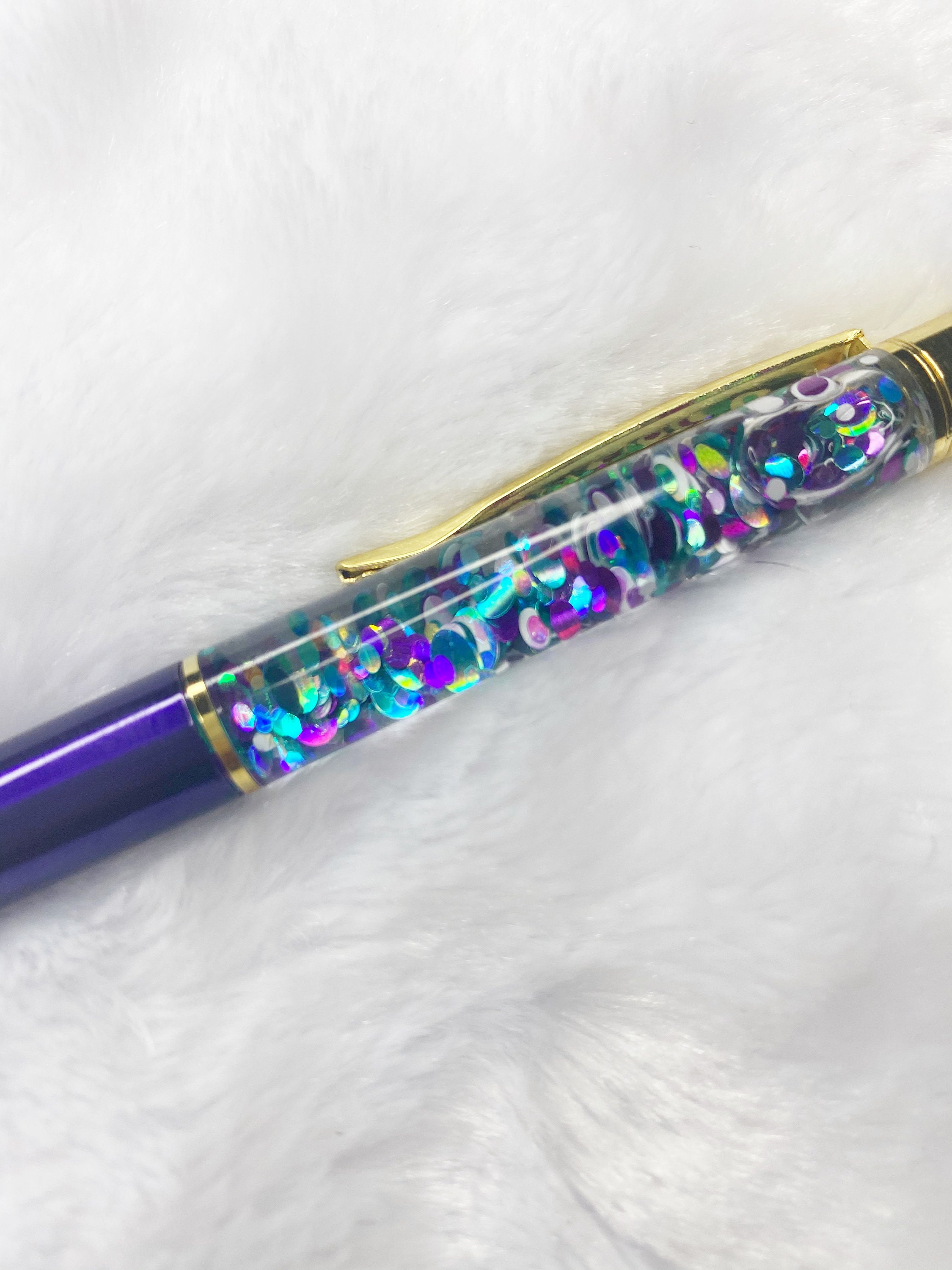 Floating Glitter Pens Goldy Rosey Guac Pretty Pens Sparkly 