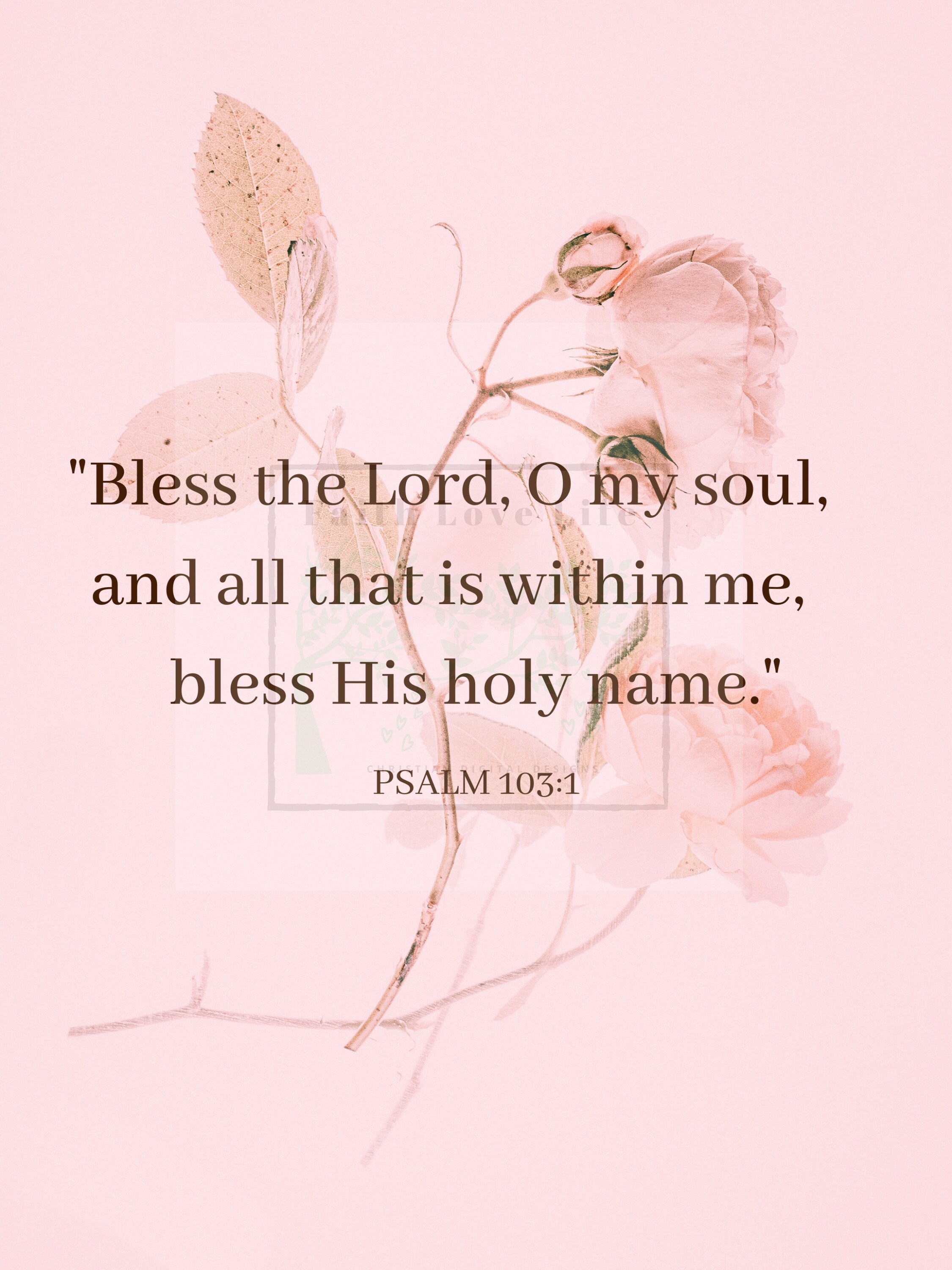 Bible Verse Printable Psalm 103:1 Christian Printable Art - Etsy