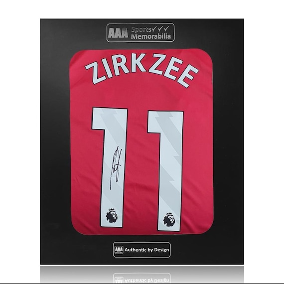 Joshua Zirkzee Hand Signed Manchester United 2024-25 Home Shirt in