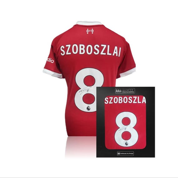 Dominik Szoboszlai Hand Signed Liverpool 2025-26 Home Shirt in AAA