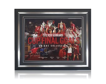 スティーブン・ジェラードのサイン入りリバプールサッカー写真 - Etsy 日本