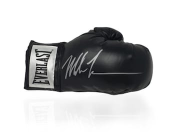 Mike Tyson Hand Signed Black Everlast Glove
