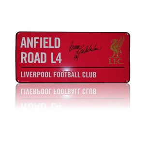 Bruce Grobbelaar Hand Signed ‘RED Anfield Road’ Metal Sign