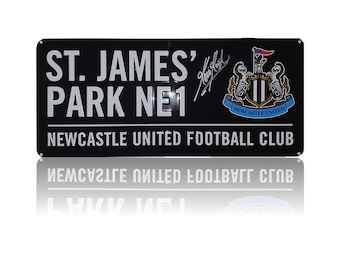 Kevin Keegan ręcznie podpisane metalowe tabliczki „St James Park”