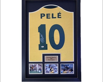 Pele Personally Hand Signed Brazil Jersey Authentic Beckett