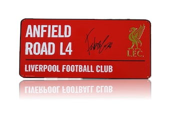 Fabio Carvalho Hand Signed RED Anfield Road Sign