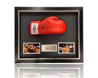 Mike Tyson Hand Signed Red Everlast  Glove in Deluxe Classic Acrylic Dome Frame