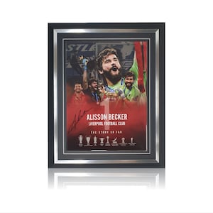 Alisson Becker Hand Signed 12&quot; x 16&quot; Montage In Classic Frame
