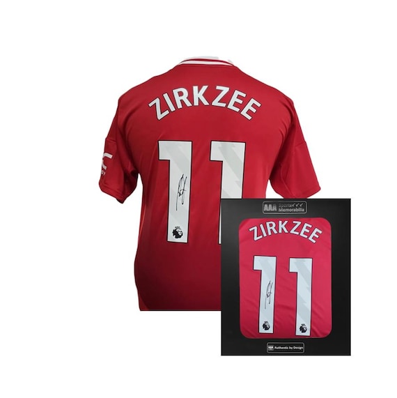 Joshua Zirkzee Hand Signed Manchester United 2024-25 Home Shirt in