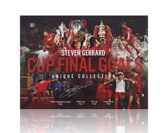 スティーブン・ジェラードのサイン入りリバプールサッカー写真 - Etsy 日本
