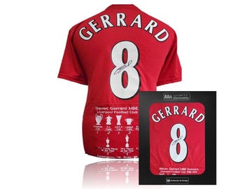 Steven Gerrard SIGNED Liverpool 04/05 UCL Final Home Jersey/shirt