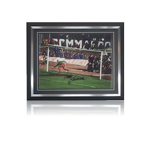 Bruce Grobbelaar Hand Signed 16” x 12” EURO PENALTY Photo In Deluxe Frame