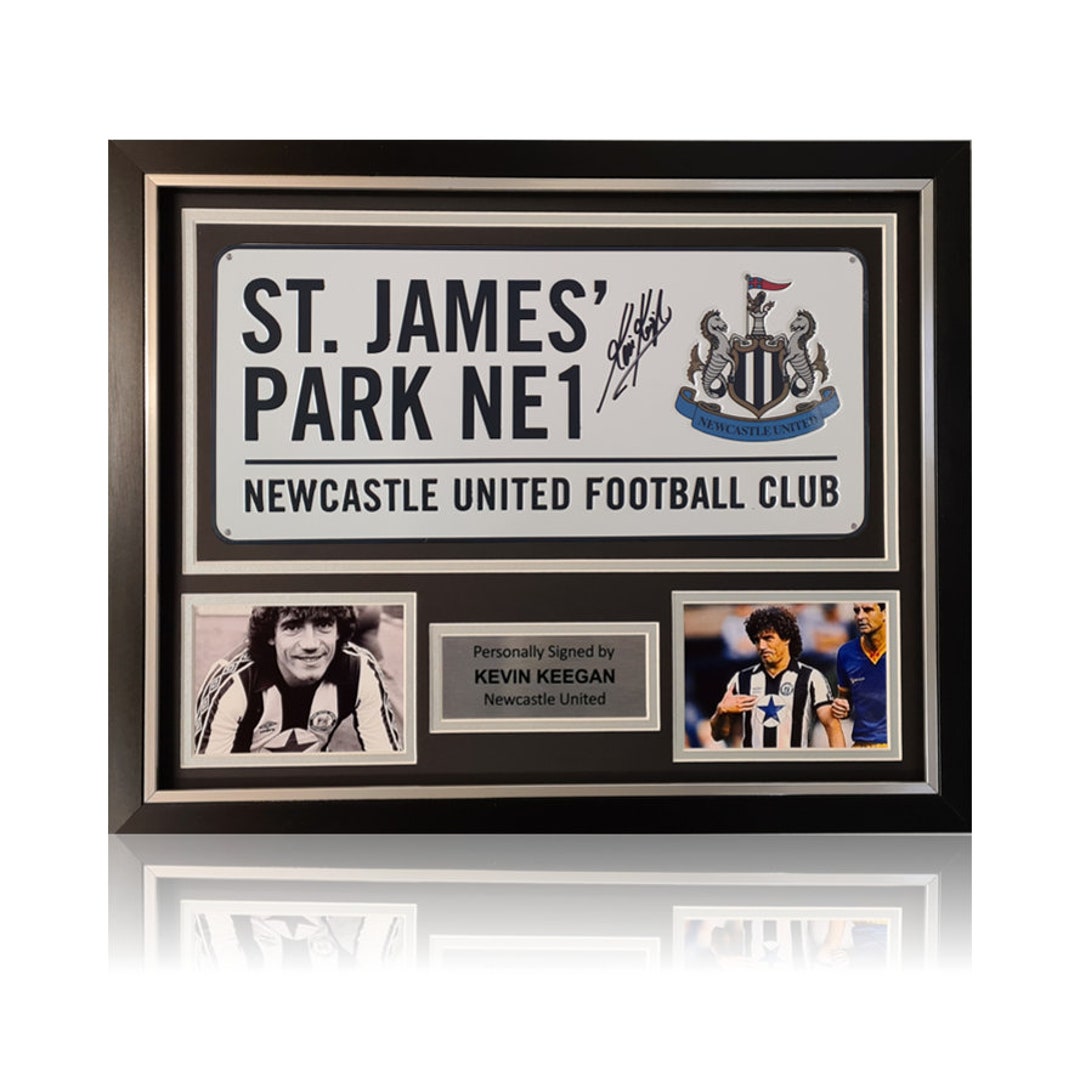 Kevin Keegan Hand Signed White st James Park Metal Plaques In Deluxe kevin-keegan-hand-signed-white-st-james-park-metal-plaques-in-deluxe
