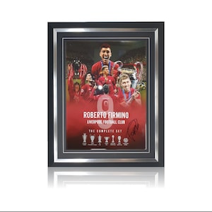 Roberto Firmino Hand Signed 12&quot; X 16&quot; Montage in Classic Frame