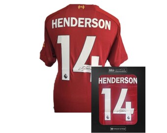ジョーダン・ヘンダーソン直筆サイン入りリバプール 2021-22 サッカー