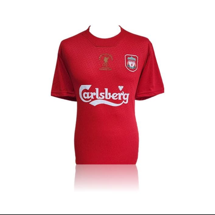 Steven Gerrard Hand Signed Liverpool 2005 ISTANBUL #8 Shirt in