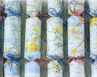 Fill your own DIY map crackers, DIY box of 6 empty crackers