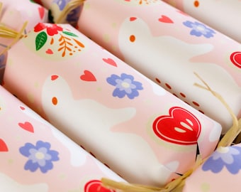 Eco Friendly Easter Crackers: Plastic-Free Gifts, Jokes, Crowns (Set of 6)