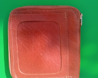 Vintage real leather tan wallet