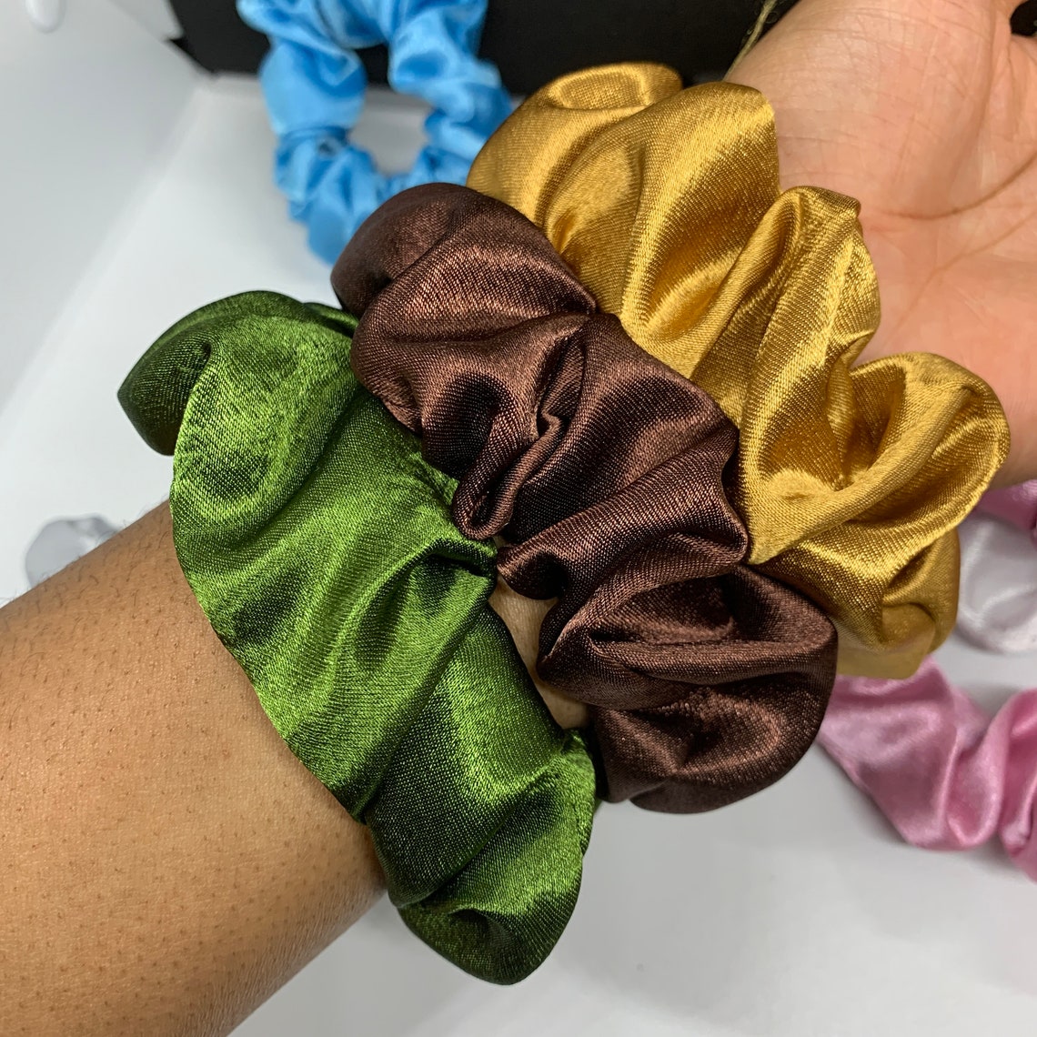 Satin Scrunchie Variety Pack Thick Curly Hair Hair Etsy