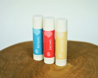 Lippenbalsem - Smaken: Naturel, Kersen, Kokos en Vanille