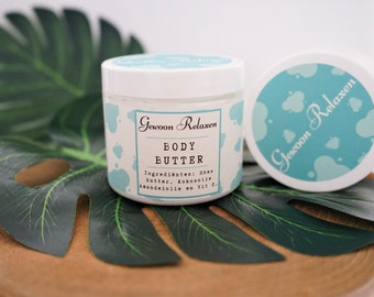 Opgeklopte bodyboter | Whipped Body Butter | Shea Butter | 100 gram | Geuren: Kokos, Vanille, Neutraal, Lavendel en Rozen | Zelfzorg