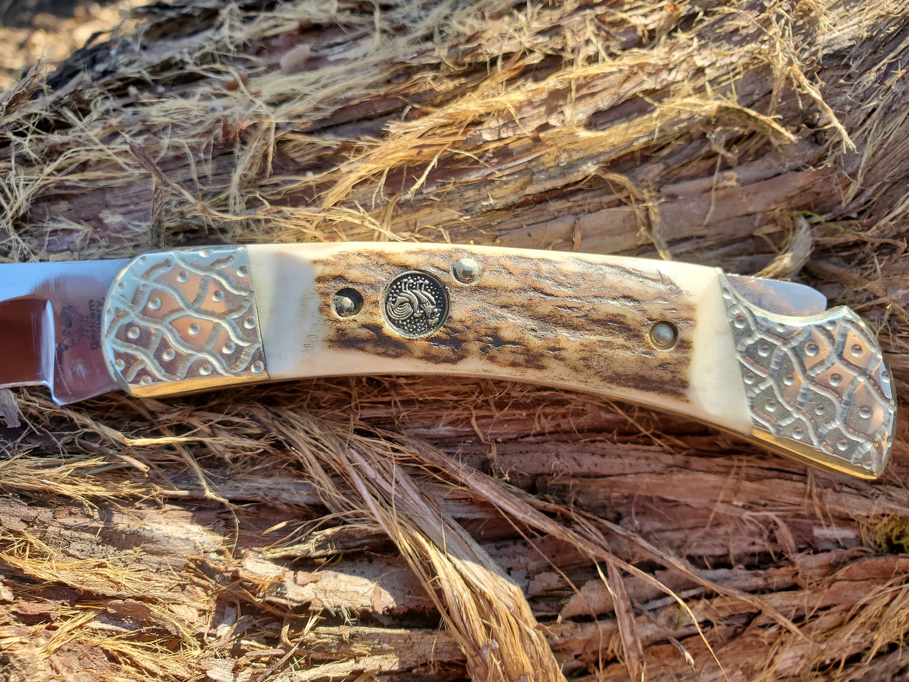 Customized Hen & Rooster Genuine Stag Pocket Knife. Etsy
