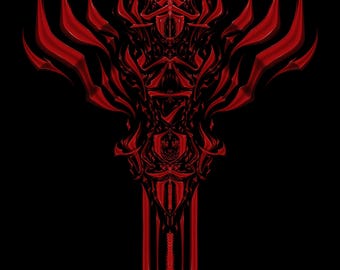 Piratenkönig Guardian Soul Print, Purpurkrone, 3D schattierung (Digitaler Download)