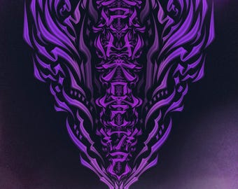 Purple Ocean Guardian Totem, King's Blade Art, koreanisches Erbe (digitaler Download)