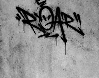 ROAR Graffiti Kunst Druck, Urban Street Style (Digitaler Download)