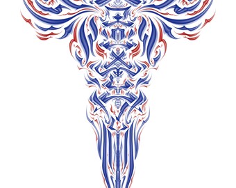 Guardian Soul Golden Moment Print: koreanisches Kalligrafie Tattoo Design (digitaler Download)