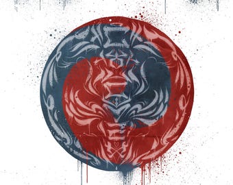 The Guardian Soul-Arirang Taegeukgi-Koreanische Unabhängigkeit, Denny Taegeukgi Motiv, Arirang Armoury Collection, Kunst Poster, Digital Download