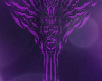Guardian Soul Kalligrafie Druck, des Königs Weg, koreanische Kunst (digitaler Download)