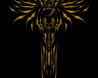 The Guardian Soul-Big Bang: Die goldene Explosion, K-Pop inspirierte Kunst, Arirang Armoury, koreanisches Kalligrafie, digitaler Download