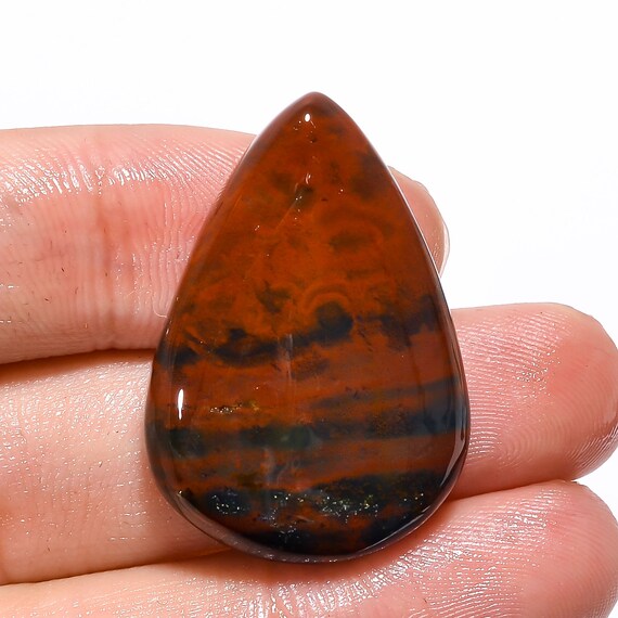 Top Grade Natural Blood Stone Cabochon Amazing Quality Bloodstone Loose Stone 53 Ct #83 Semi Precious Handcraft Gemstone For Jewelry