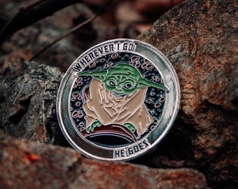 Wherever I Go, He Goes Challenge Coin