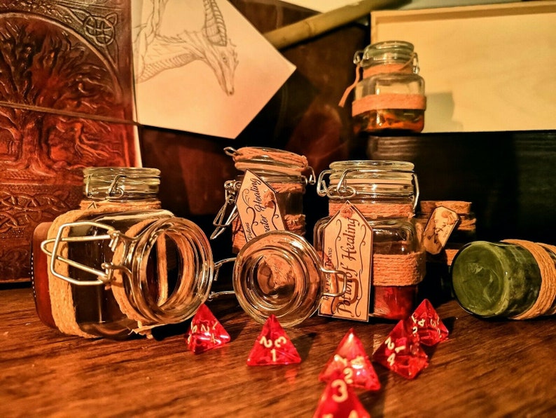 Dice Potion D&D Health Potions Props With Dice. Halloween Etsy