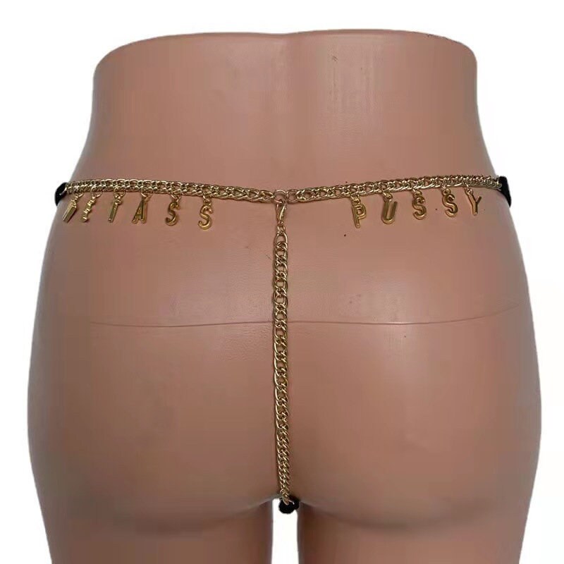 Custom Letter Charm Chain GString ThongWaist ChainTrouser Etsy