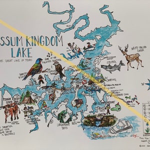 Mappa di design di Possum Kingdom Lake