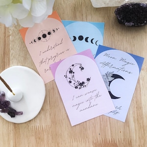 33 tarjetas de Afirmación Mágica Luna IMPRIMIBLES