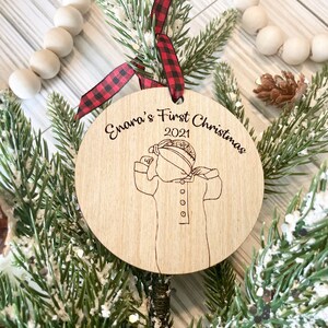 Baby Weihnacht, Baby Ornament, Personalisiertes Baby Ornament, Familienportrait Ornament, Baby erstes Ornament, Baby Weihnachts ornament