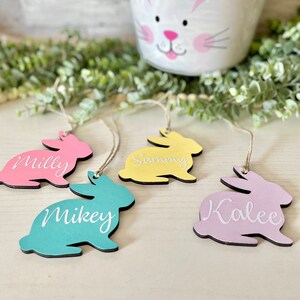 Personalisierte Osteranhänger - Ostern Ostern - Ostern Ostern Geschenk - Ostern Geschenk - Kinder Ostern Körbe - Hase Namensanhänger