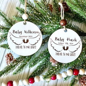 Angel Baby Ornament - Miscarriage Ornament - Infant Loss Ornament - Pregnancy Loss - Baby Memorial - Baby Footprints